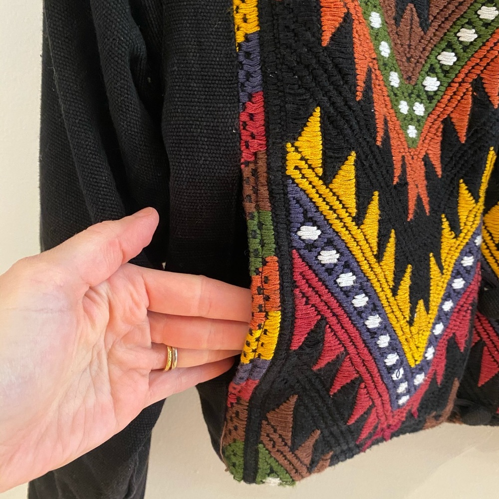Black Embroidered Cropped Jacket - Picture 3 of 3